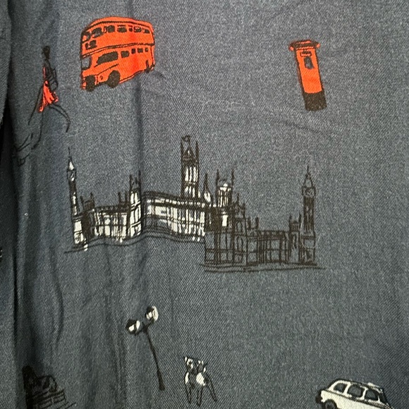 Boden Alexandra Dress in London Print Navy and Red Size 8 - Picture 4 of 6